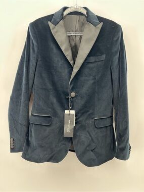 Men’s Marciano Velvet Blue Tuxedo Blazer Size EU  46 US size S